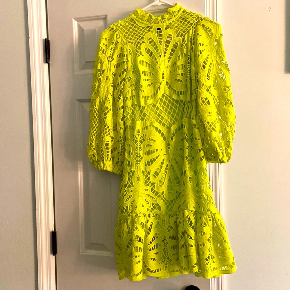 Beulah dress- NELLY NEON EYELET DRESS